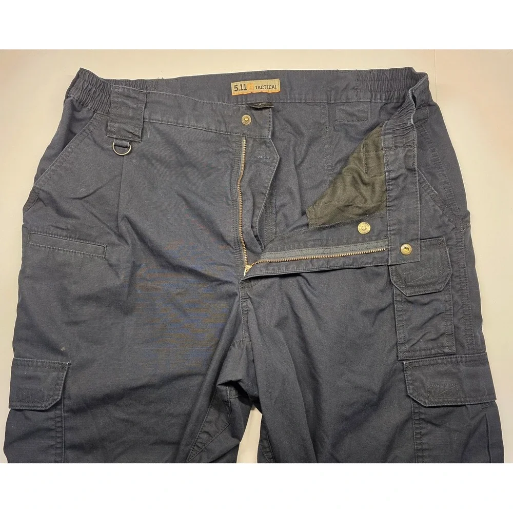 5.11 Tactical Mens Size 38x30 Navy Blue Rip Stop Cargo Pants